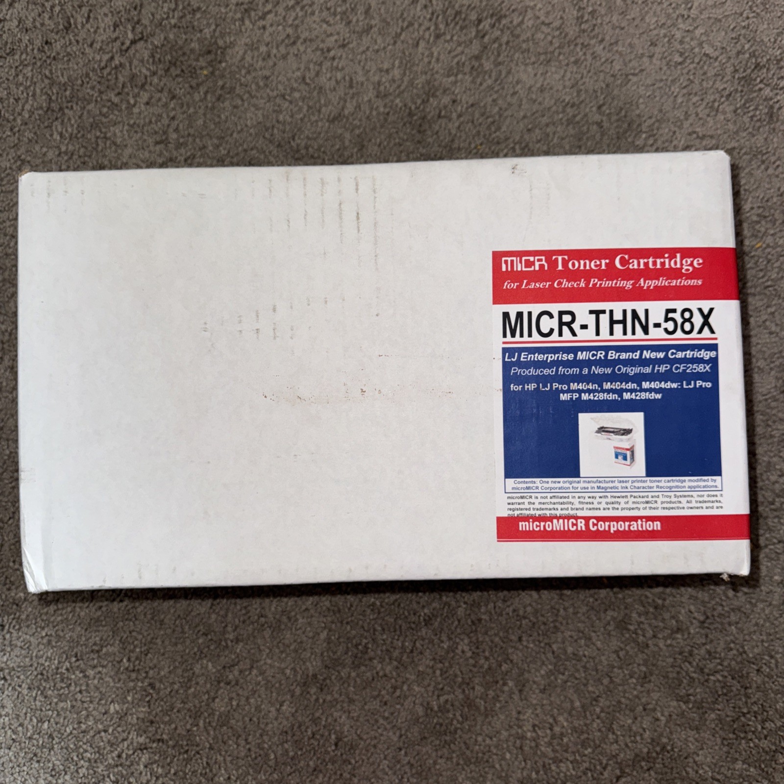 microMICR MICR Toner Cartridge - Alternative for HP 58X (micr-thn-58x) SEALED
