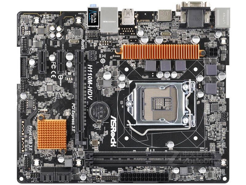 For ASROCK H110M-HDV Motherboard LGA1151 DDR4 32G VGA+DVI+HDMI M-ATX Tested ok
