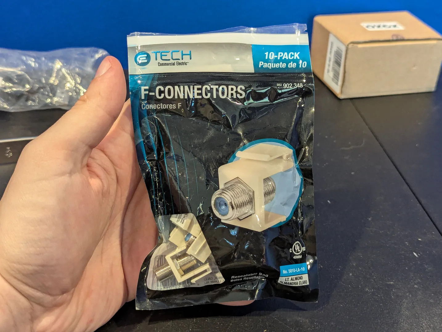 Commercial Electric Through-Wall F-Type Coax Couplers 9-Pack