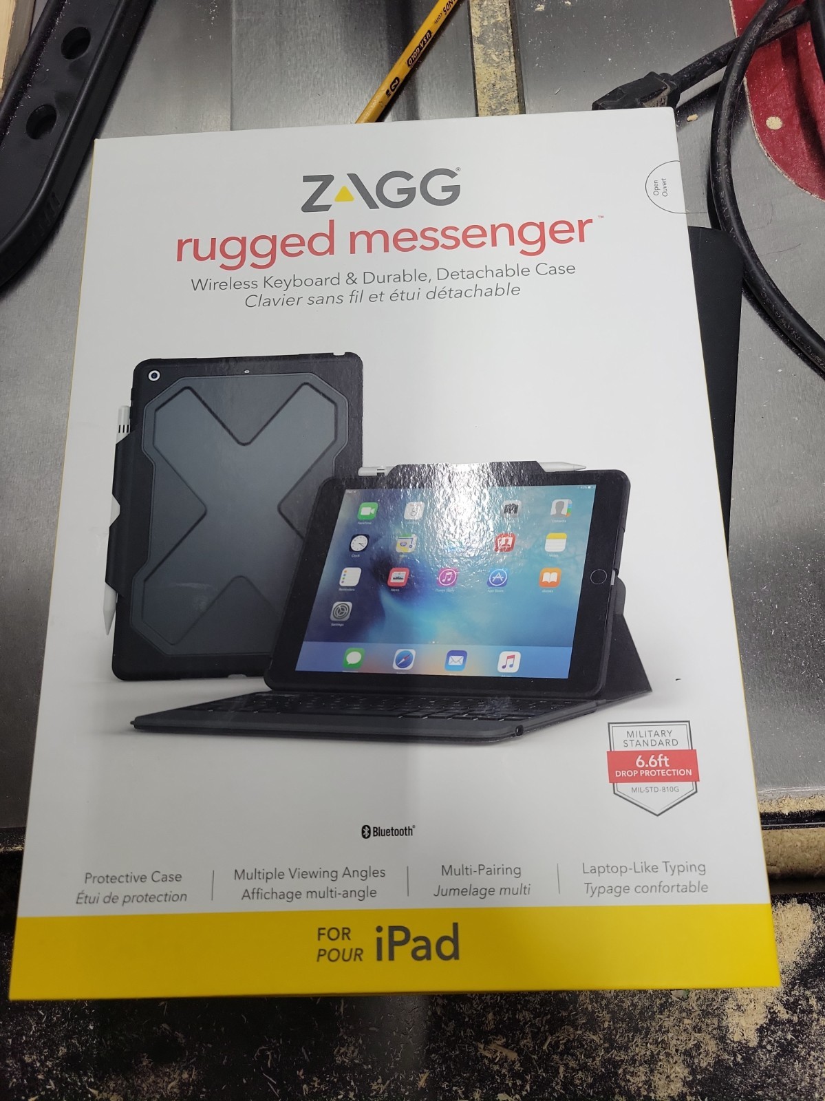 ZAGG Rugged Messenger Keyboard Case for Apple iPad 9.7" 
