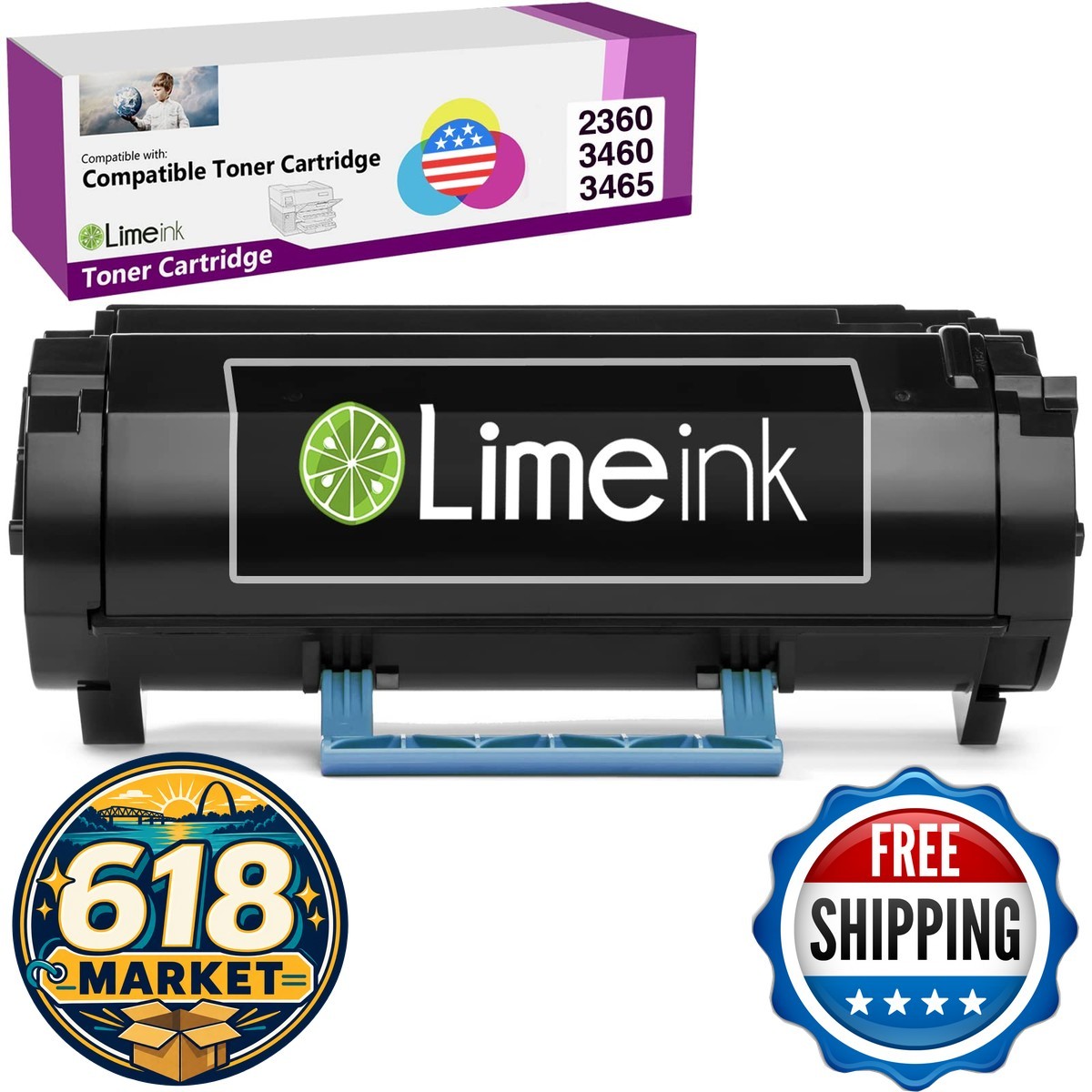 Limeink Compatible Toner for Dell 2360dn b2360dn b3460dn M11XH High Yield