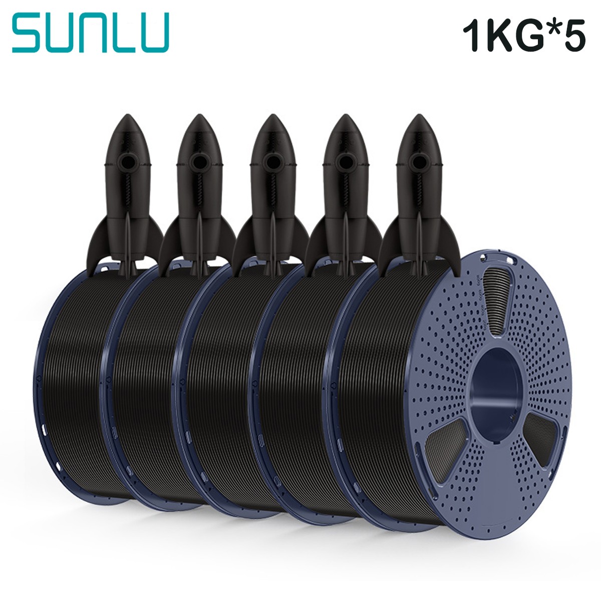 SUNLU 5KG PLA 3D Printer Filament 1.75mm PLA 1KG/Roll Fit Most FDM 3D Printers