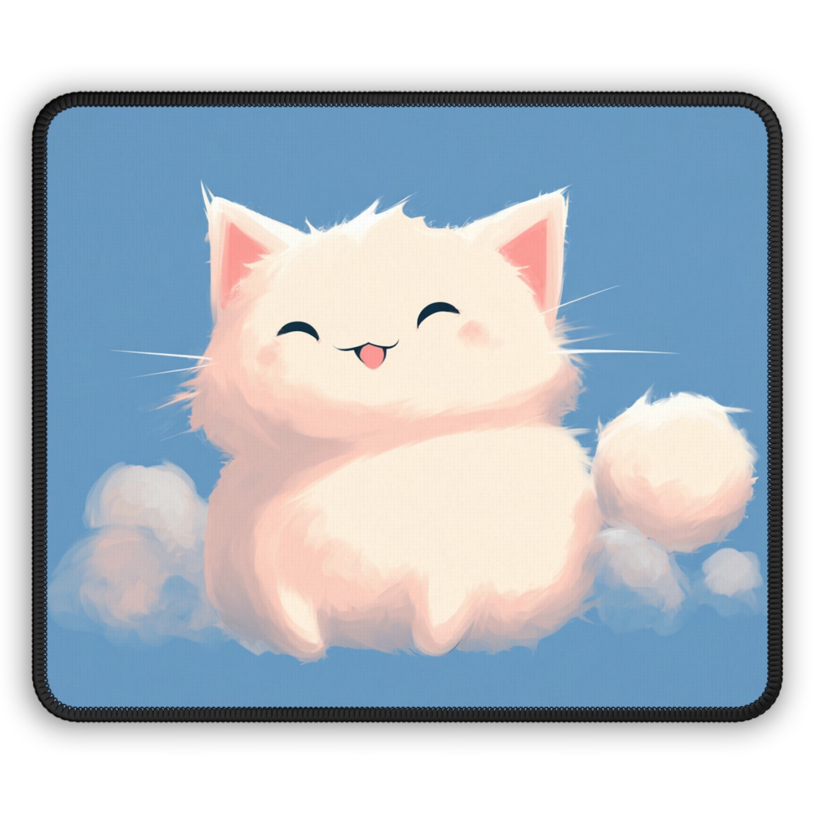 Fluffy Cloud Cat Gaming Mouse Pad | Cute Kawaii Kitten