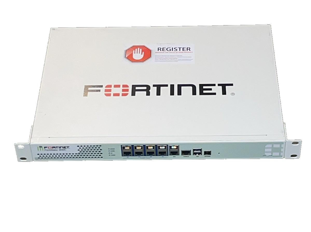 Fortinet FortiGate FG 300C Firewall with Rackear & Power Cord