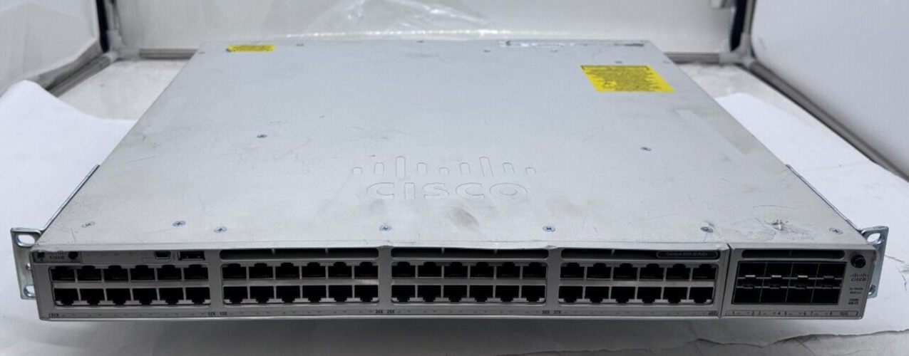 Cisco Catalyst C9300-48P-A V02 48 Port PoE+ Switch w/ C9300-NM-8X 10G Module