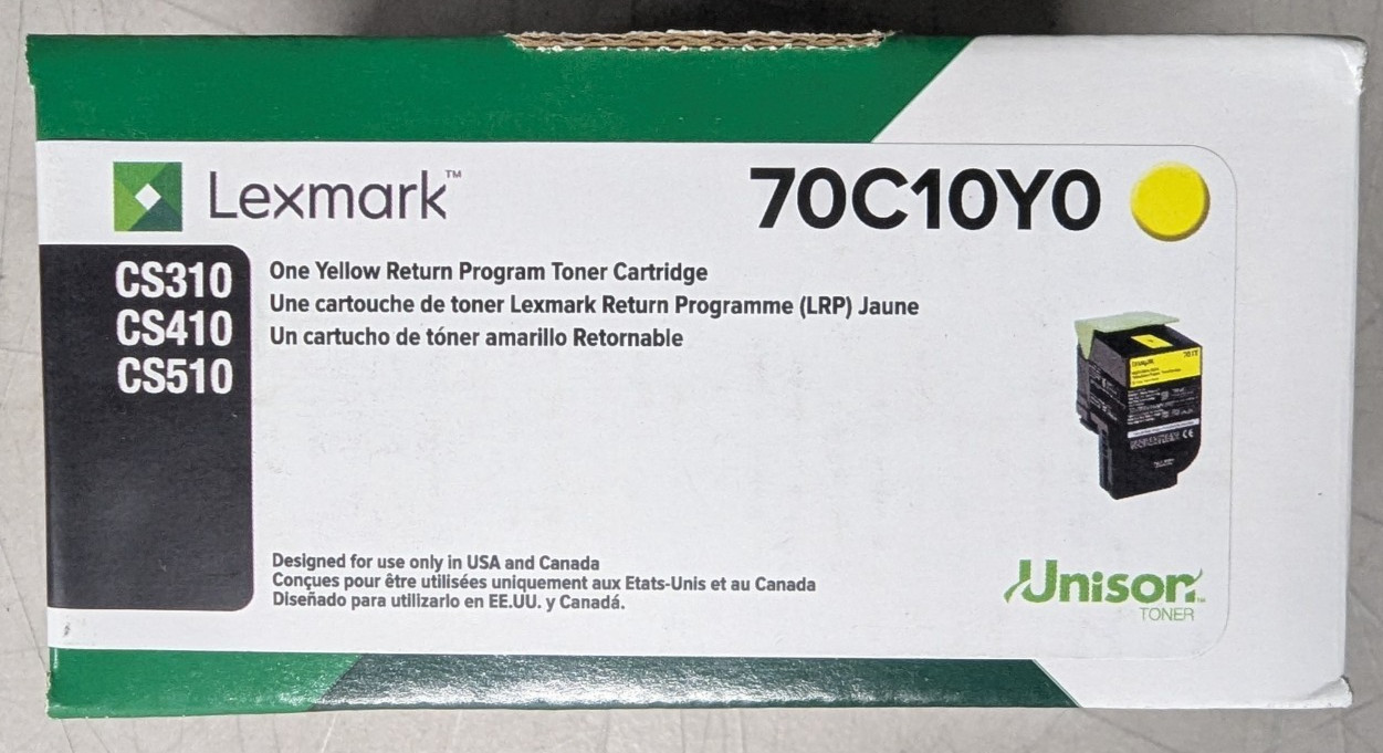 ✨ Lexmark Yellow 70C10Y0 701Y - for CS310, CS410, CS510, CX410, CX510 Toner ✨