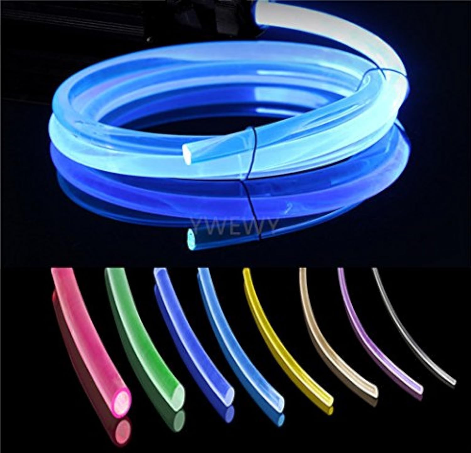 0.12in PMMA Plastic Optic Fiber Side Glow Cable for LED Light Source 3.28ft