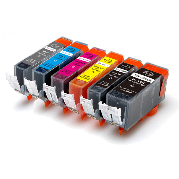 Ink Cartridges Set for 225 226 works for Canon Pixma MG6120 MG6220 MG8120 MG8220