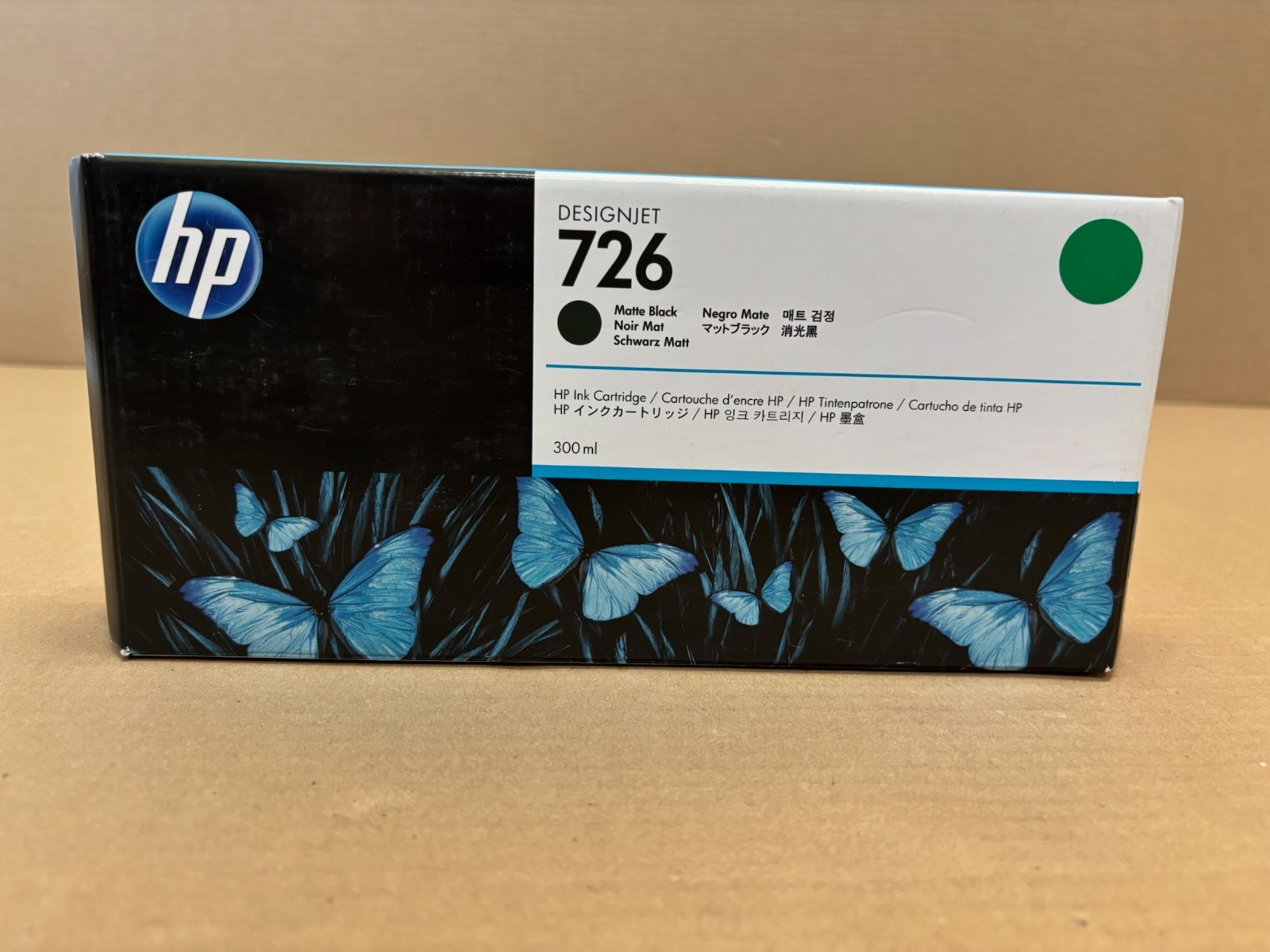 New OEM HP 726 DesignJet T1200,T1300,T2300 Matte Black Ink CH575A (Nov 2019)