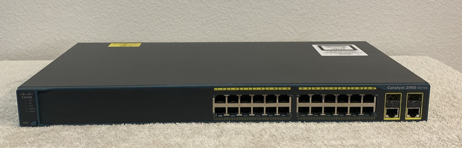 Cisco WS-C2960-24TC-L Catalyst 2960 24-Port Managed Switch Gigabit SFP Uplink