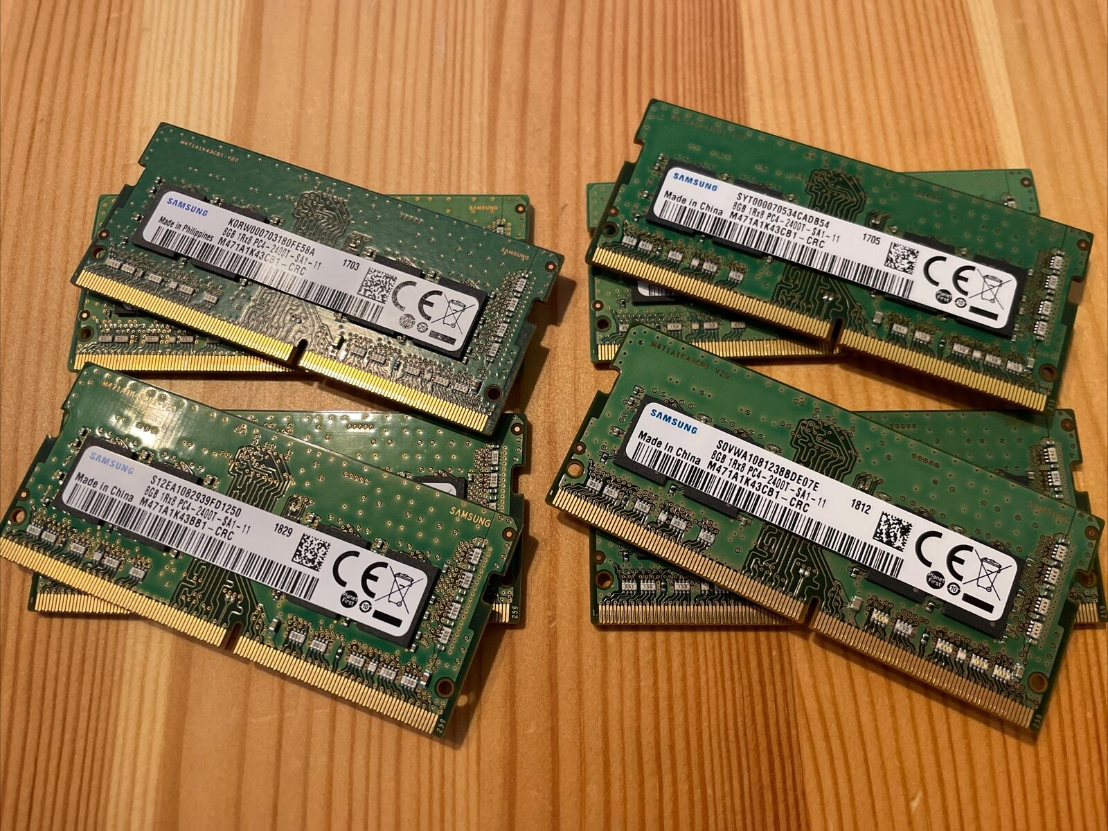 Samsung 16GB 2x8GB 1Rx8 PC4-2400T -SA1-11 DDR4 Laptop Memory Ram