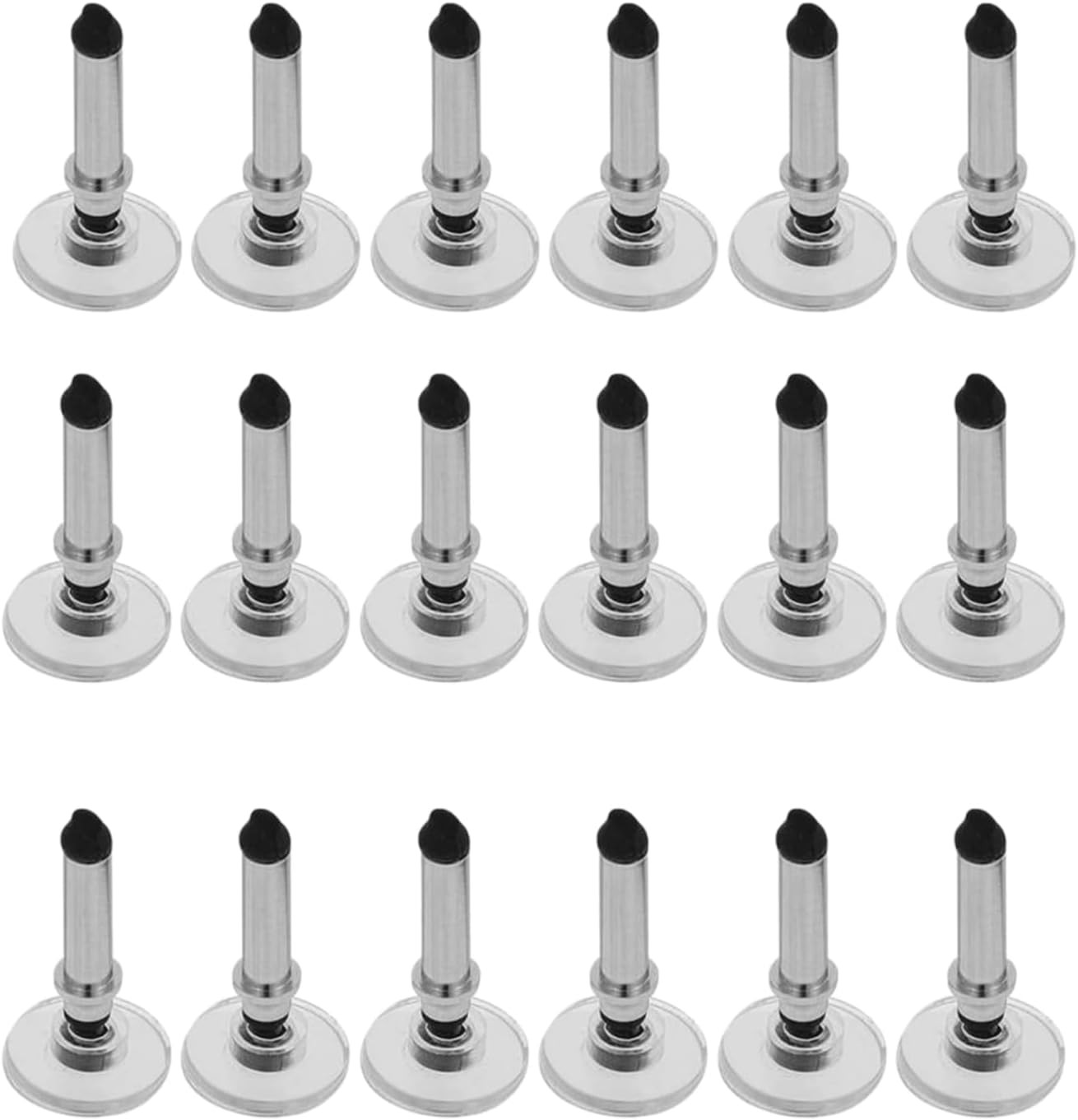 18Pcs Silver Universal Stylus Replacement Tips, Universal Disc Tips round Shape