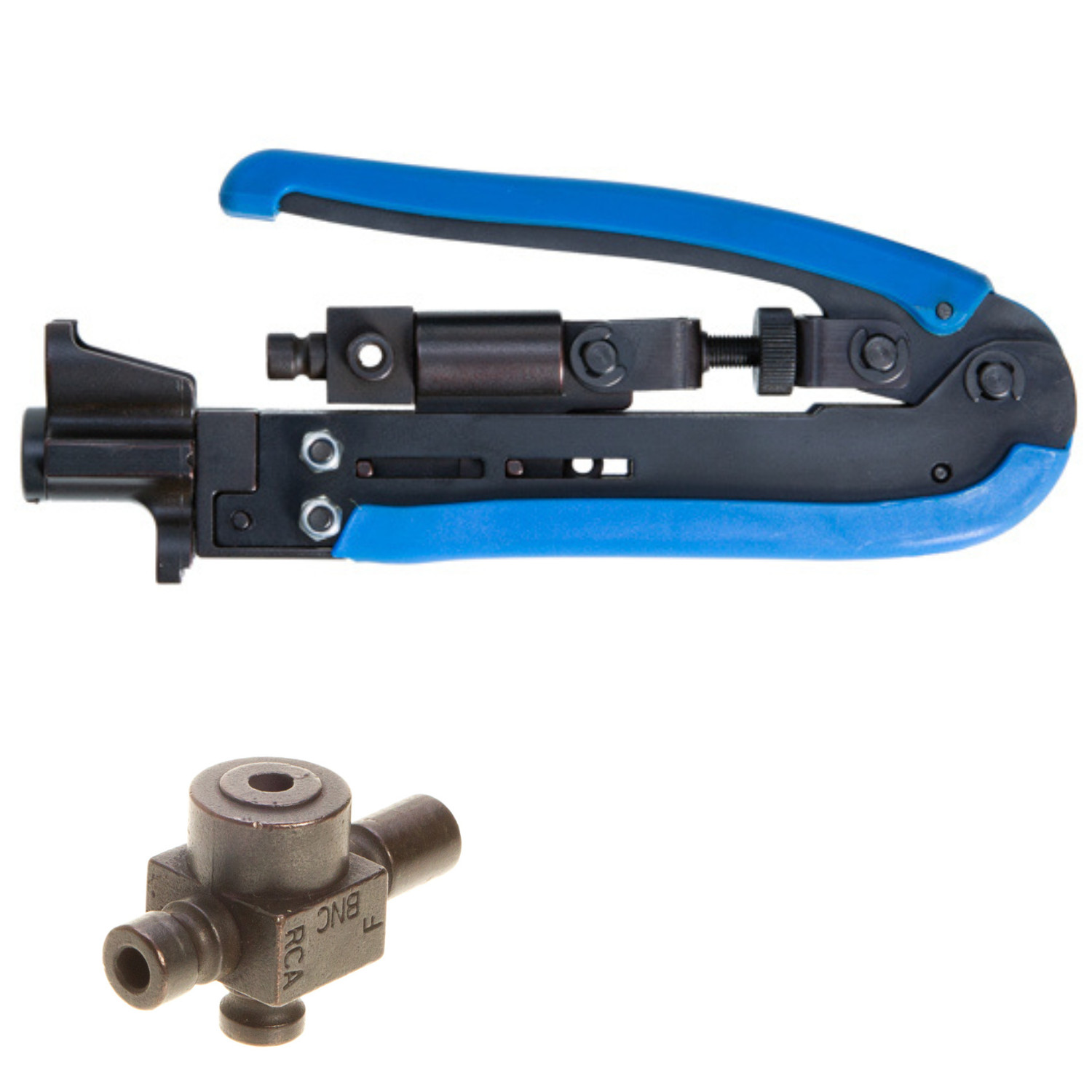 Coax Compression Tool Crimper for Coax RG6, RG59, RG11 Cable BNC RCA F Connector