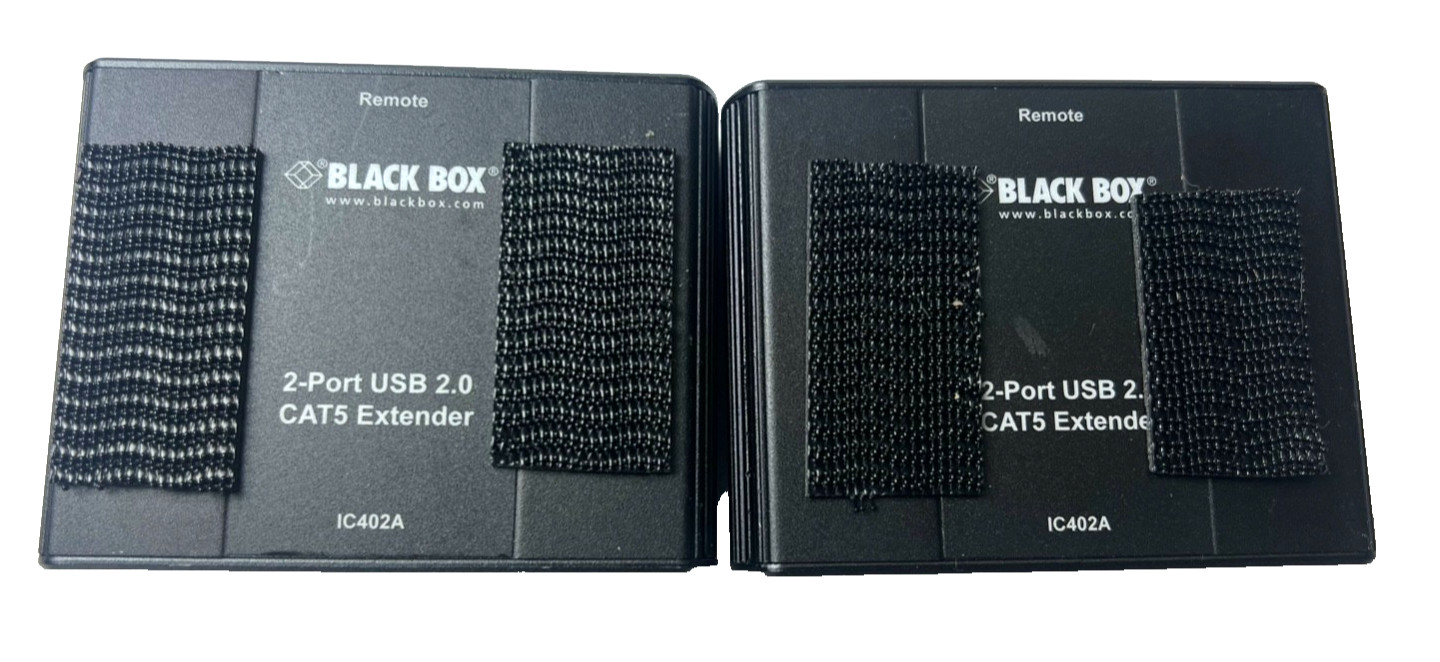 (QTY 2) Black Box IC402A CAT5 USB 2.0 Extender up to 100m