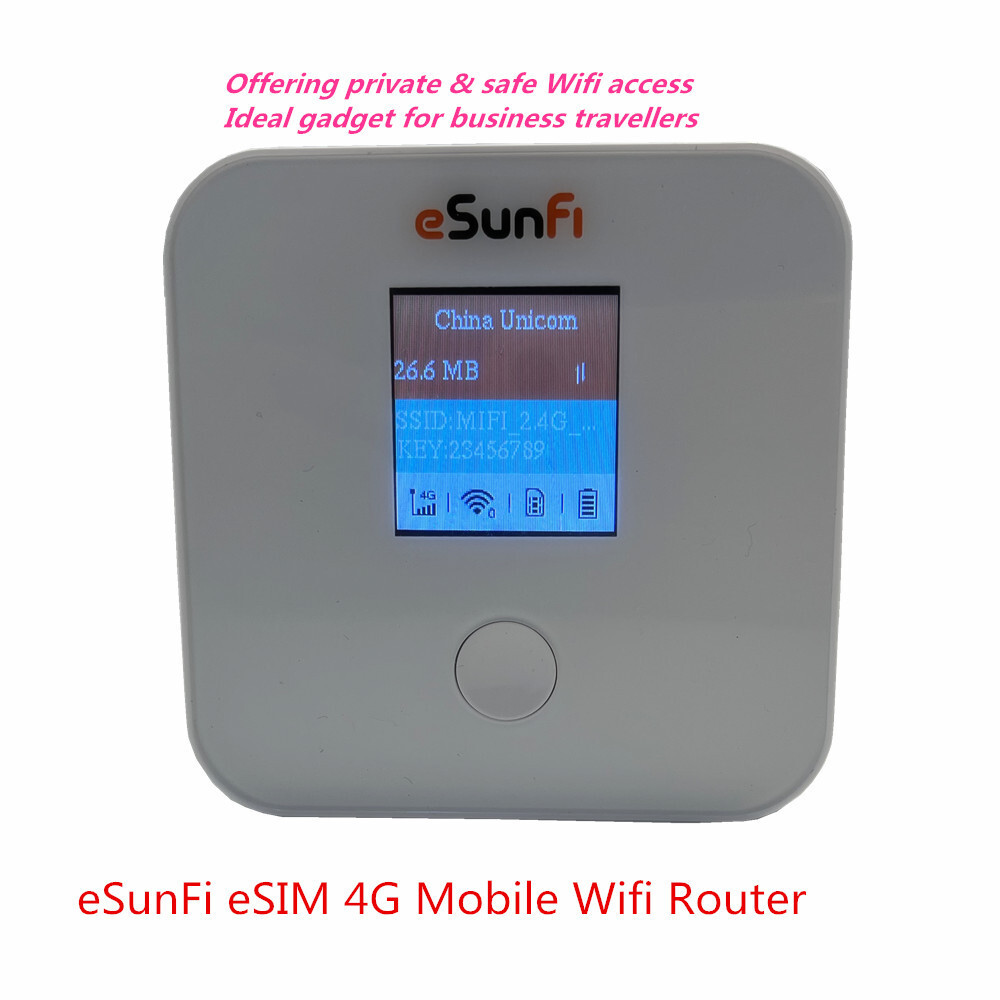 Sunhans eSunFi 4G eSim Mobile Hotspot Router For International Travel SHFiEL40