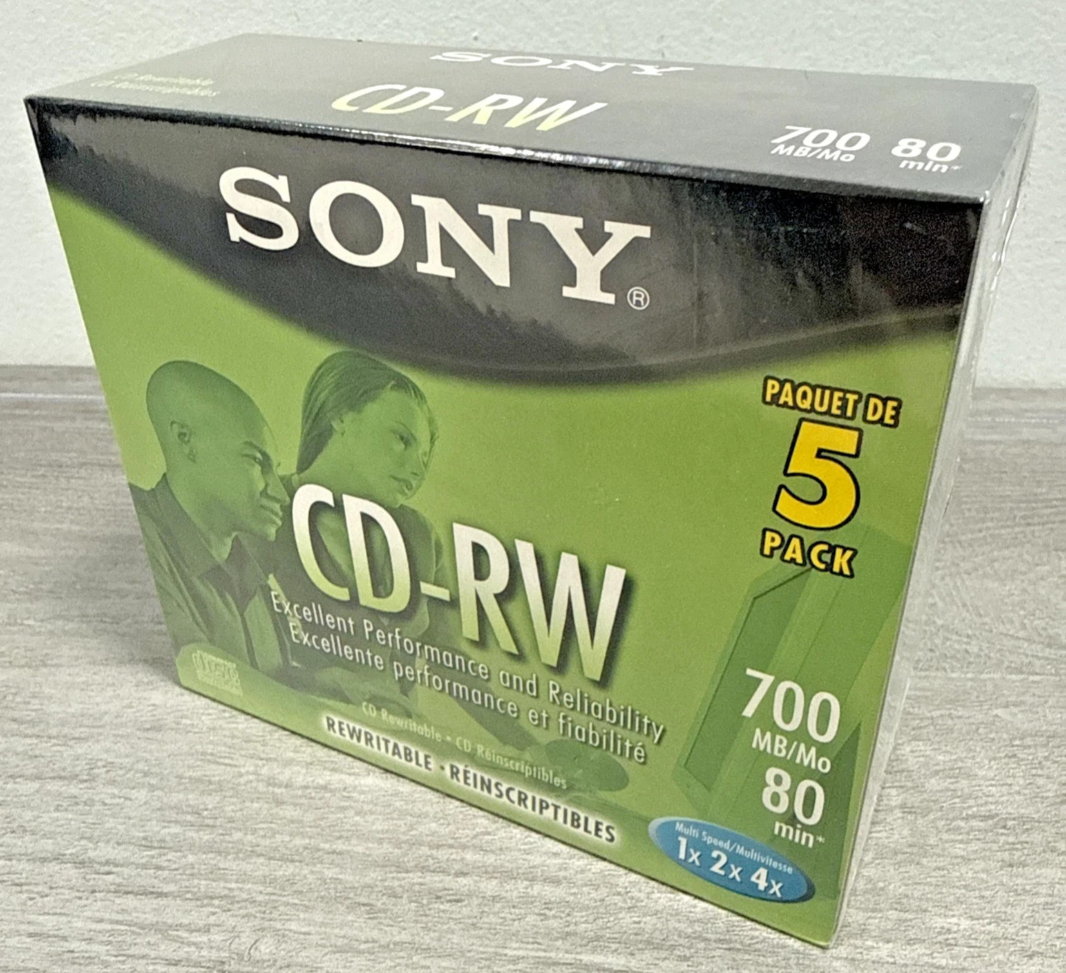 Sony CD-RW Rewritable CDs 5CDRW700L 700MB 80 Min Pack of 5