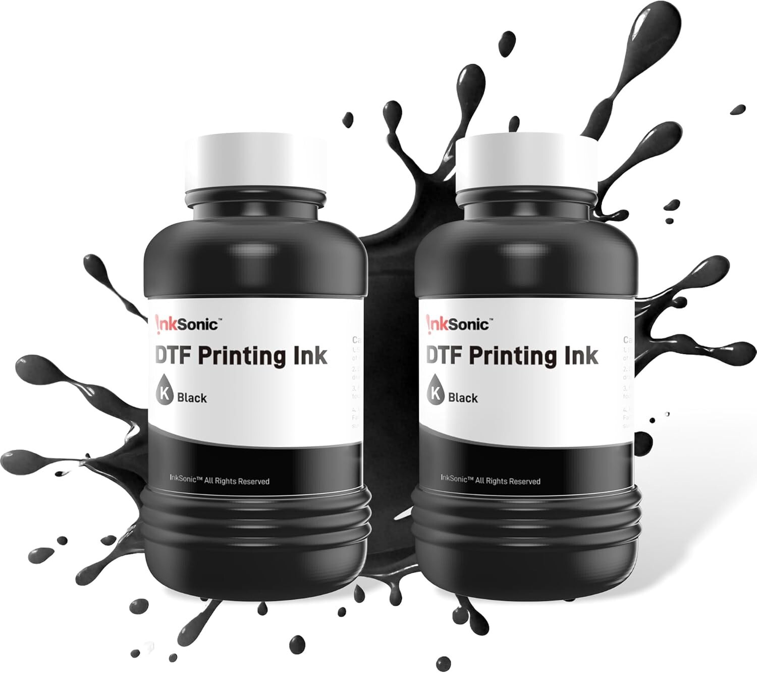 InkSonic DTF Ink 500ML, Refill Ink Compatible for All DTF Printer (2 * 250ml)