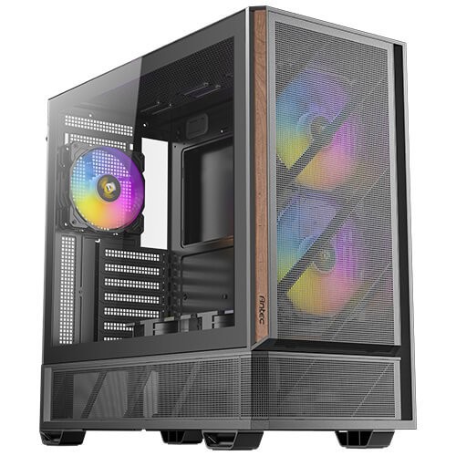 Antec P30 ARGB 5 PWM Fans Metal Mesh Front with Premium Wood Mid-Tower ATX Case