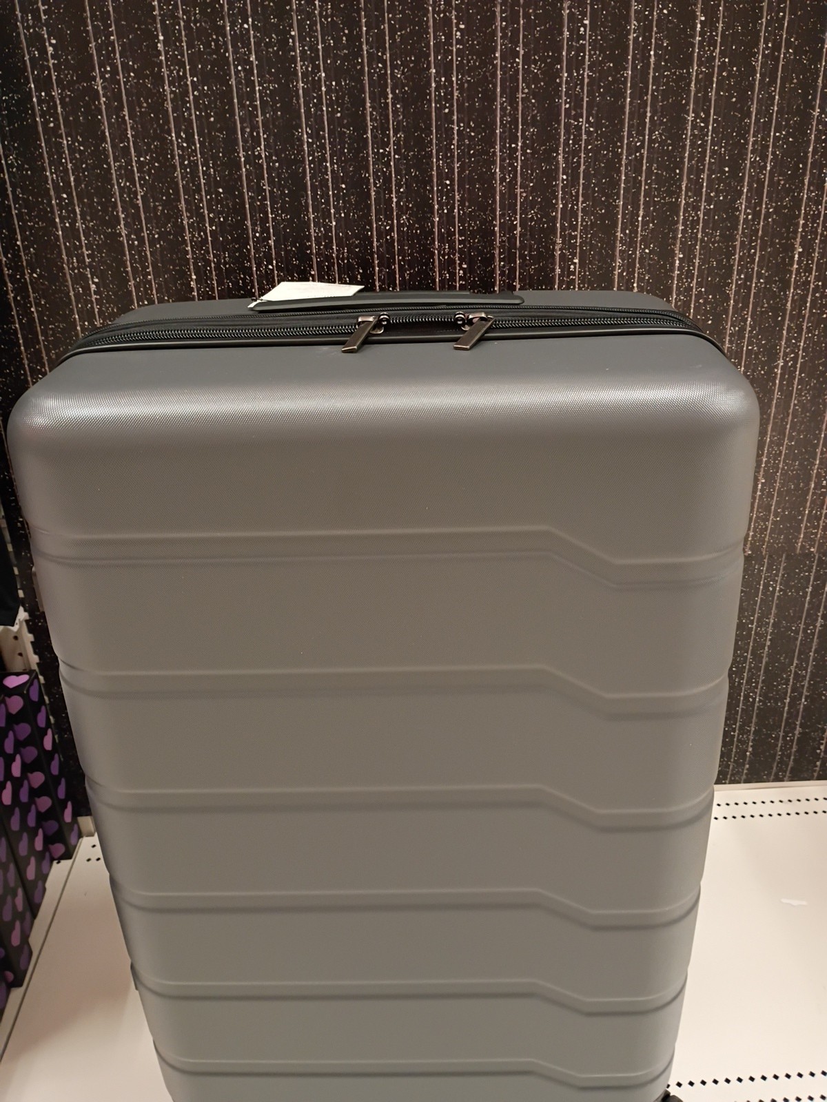 Open Story Hardside Large Checked Luggage Hardshell Spinner Suitcase, Gray