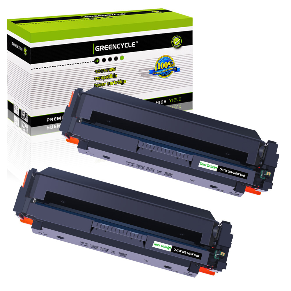 2 Pack CF410X Toner For HP 410X LaserJet Pro MFP M477fnw M477fdw M452nw M452dn