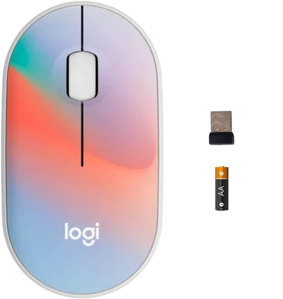 Logitech M340 Wireless Mouse Silent Clicks PC MAC Chrome Surface - Sheer Dream