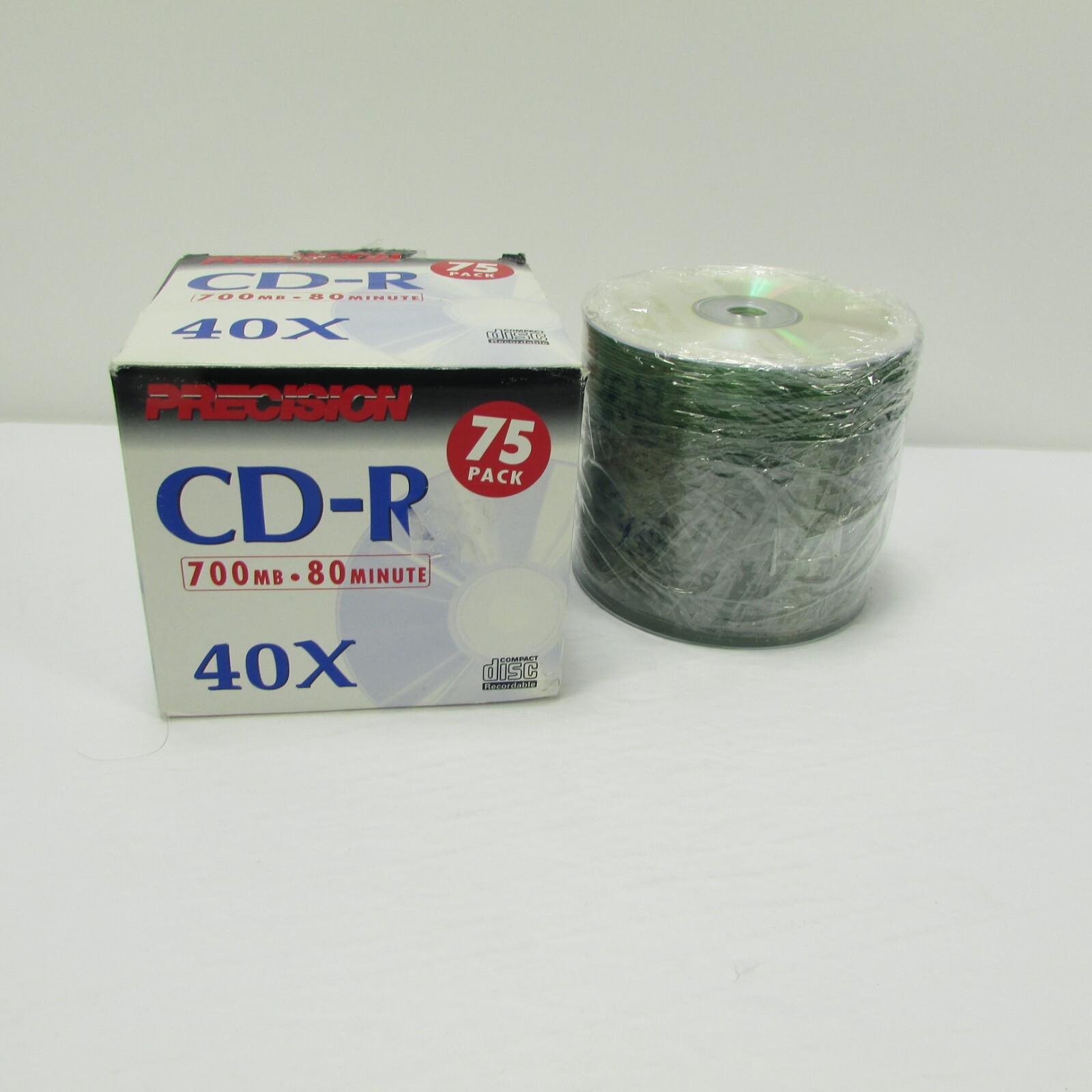 74 Count CD-R 80 Minute 700MB 40x Precision Pack Blank CD Open Box