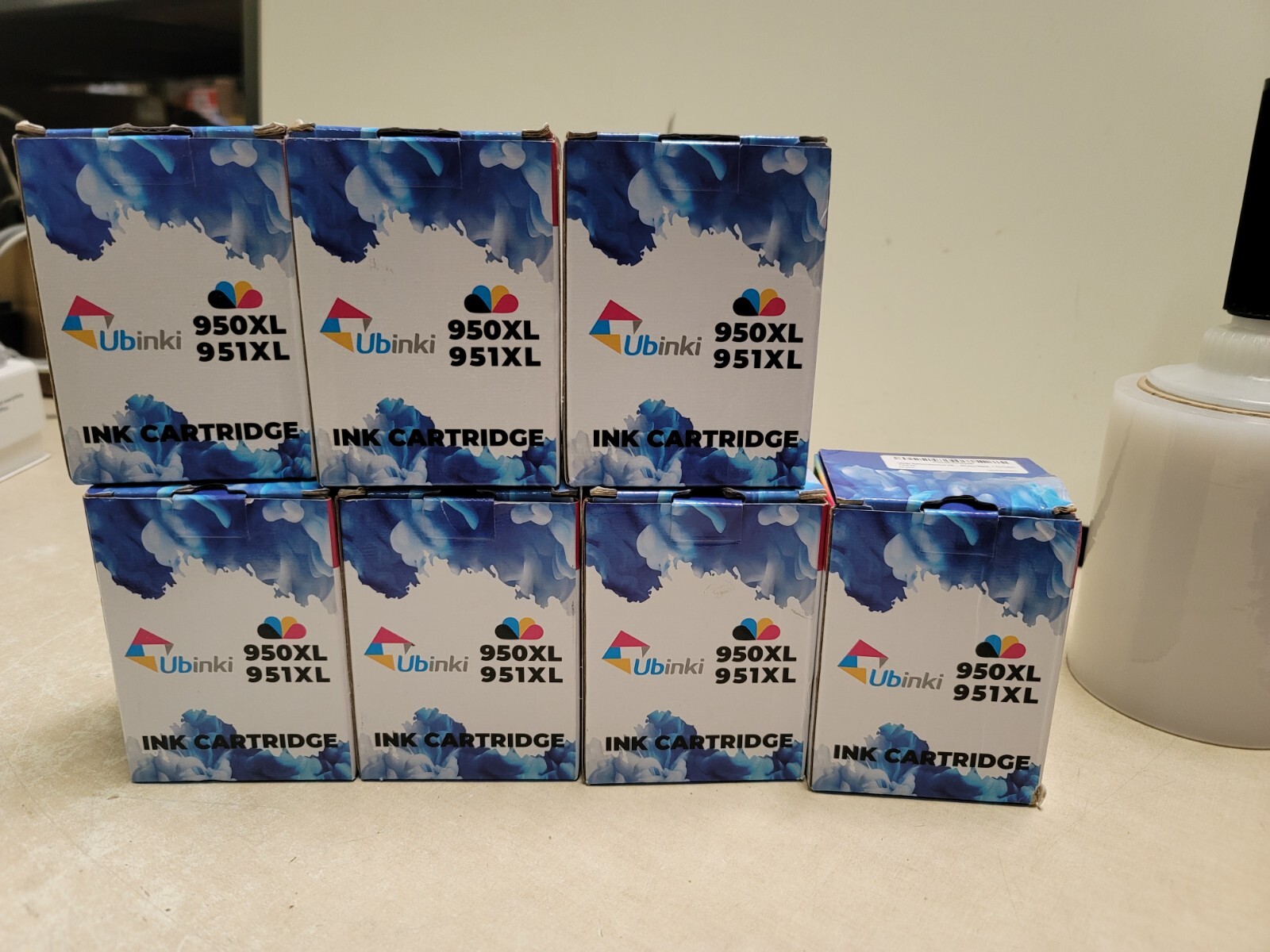 7 BOXES Ubinki 950XL 951XL Ink Cartridges (4 Pack) Black, Cyan, Magenta, Yellow