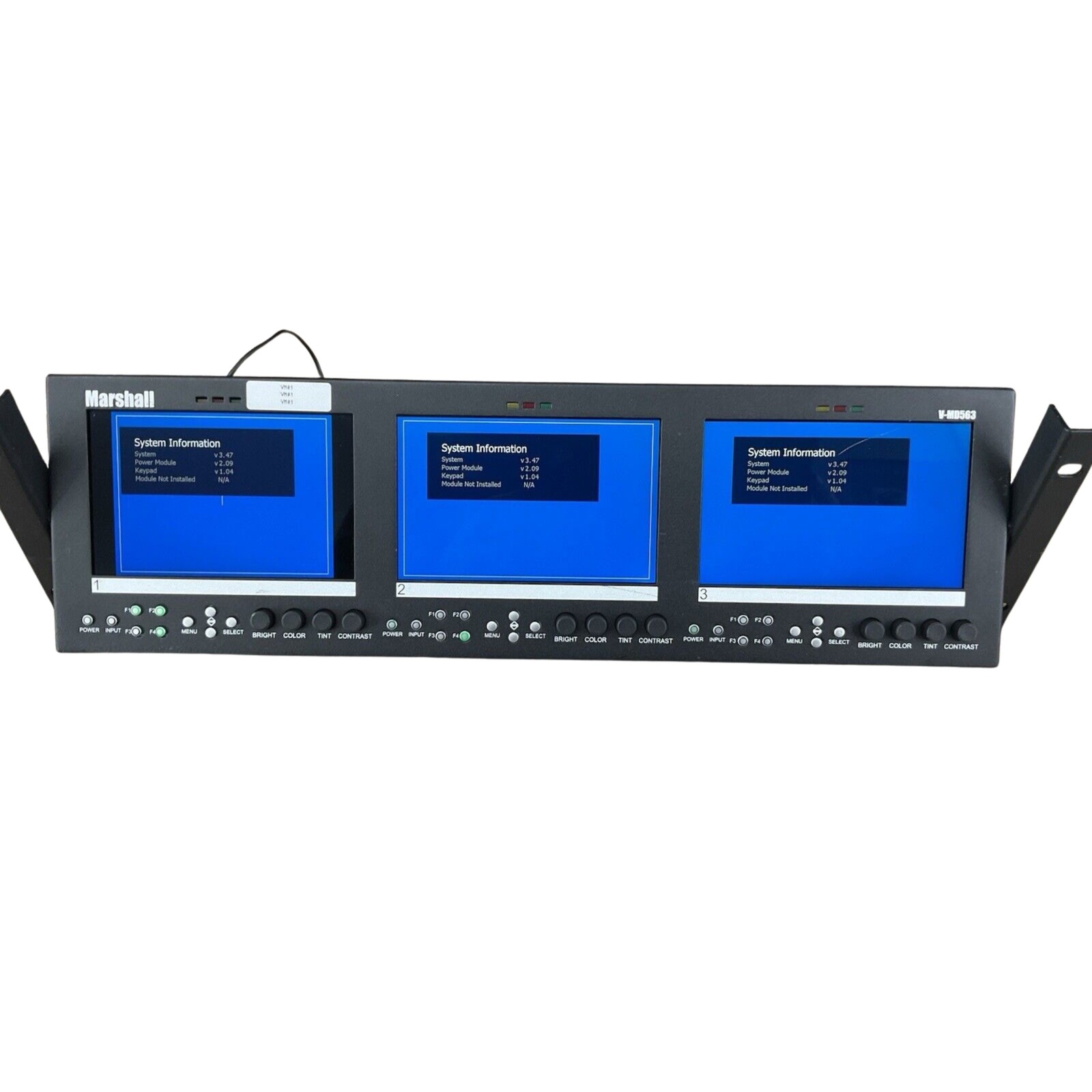 Marshall V-MD563 3 Rack-Mountable Monitor Three 5.6" 1280 x 800 LCD Screen Pane