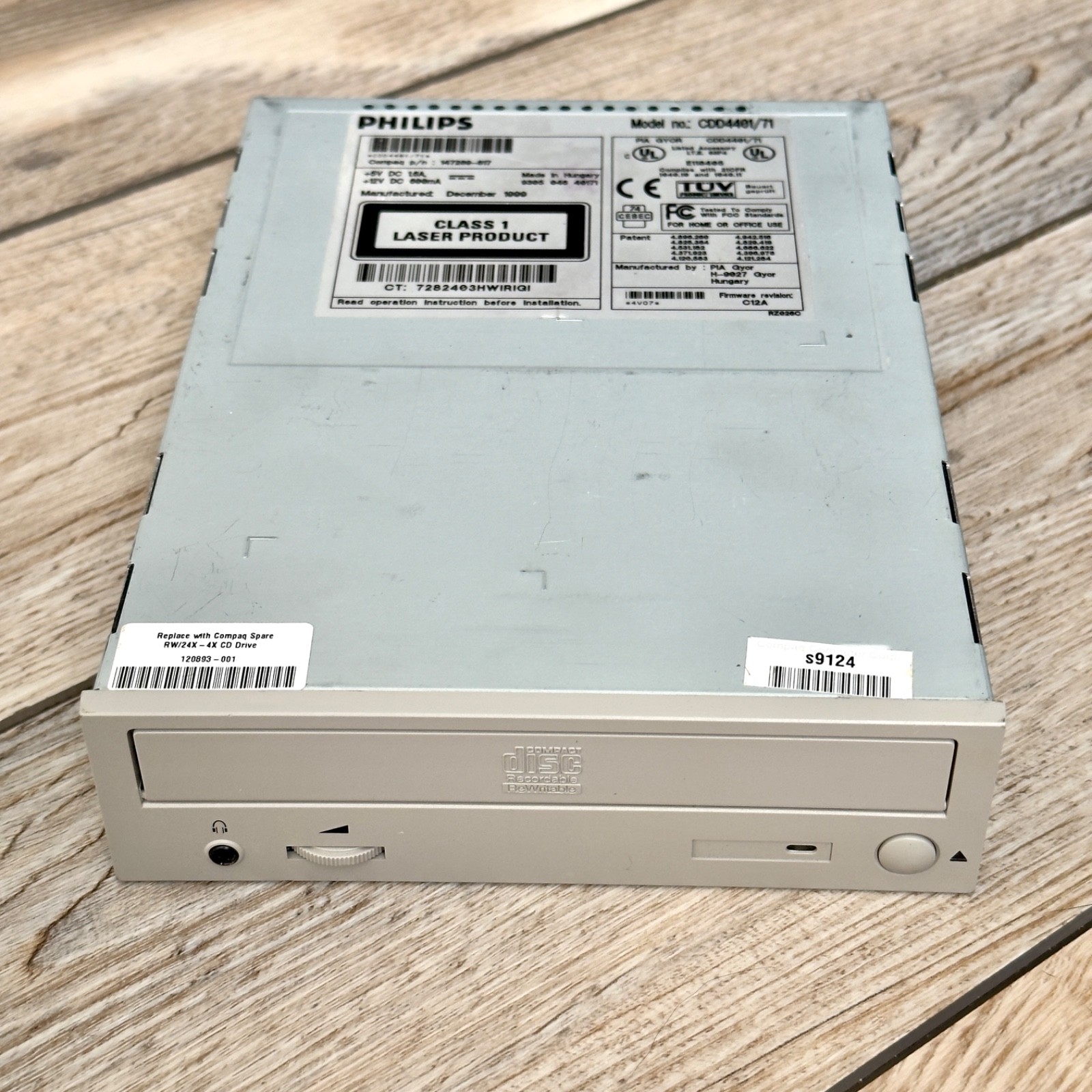 Philips CDD4401/71 CD-RW Disk Drive For Parts Only