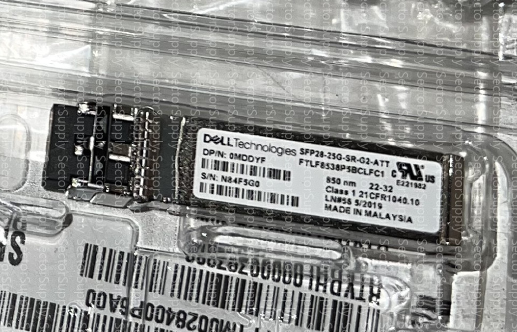 NEW DELL TECHNOLOGIES ORIGINAL SFP 0MDDYF  SR 25G 850NM 25GBase-SR SFP28