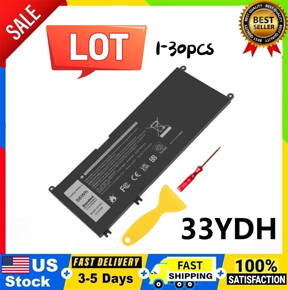 ✅Lot 1-30 Battery 33YDH for Dell Latitude 3380 3480 3490 3580 3590 Inspiron 7577