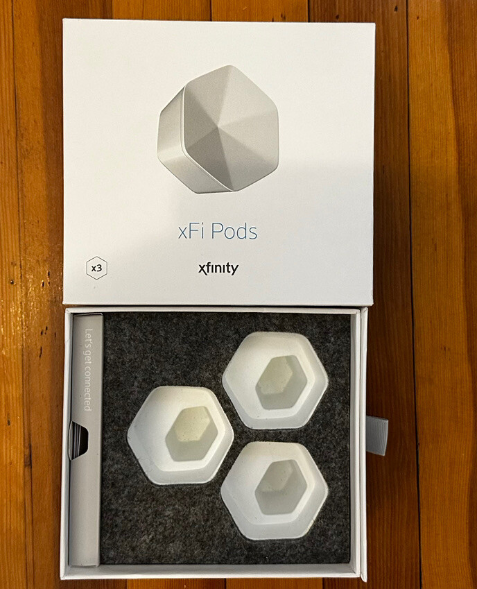 xfinity xfi pods empty box 3-pack  NO PODS, BOX ONLYxfinity xfi pods empty box 3
