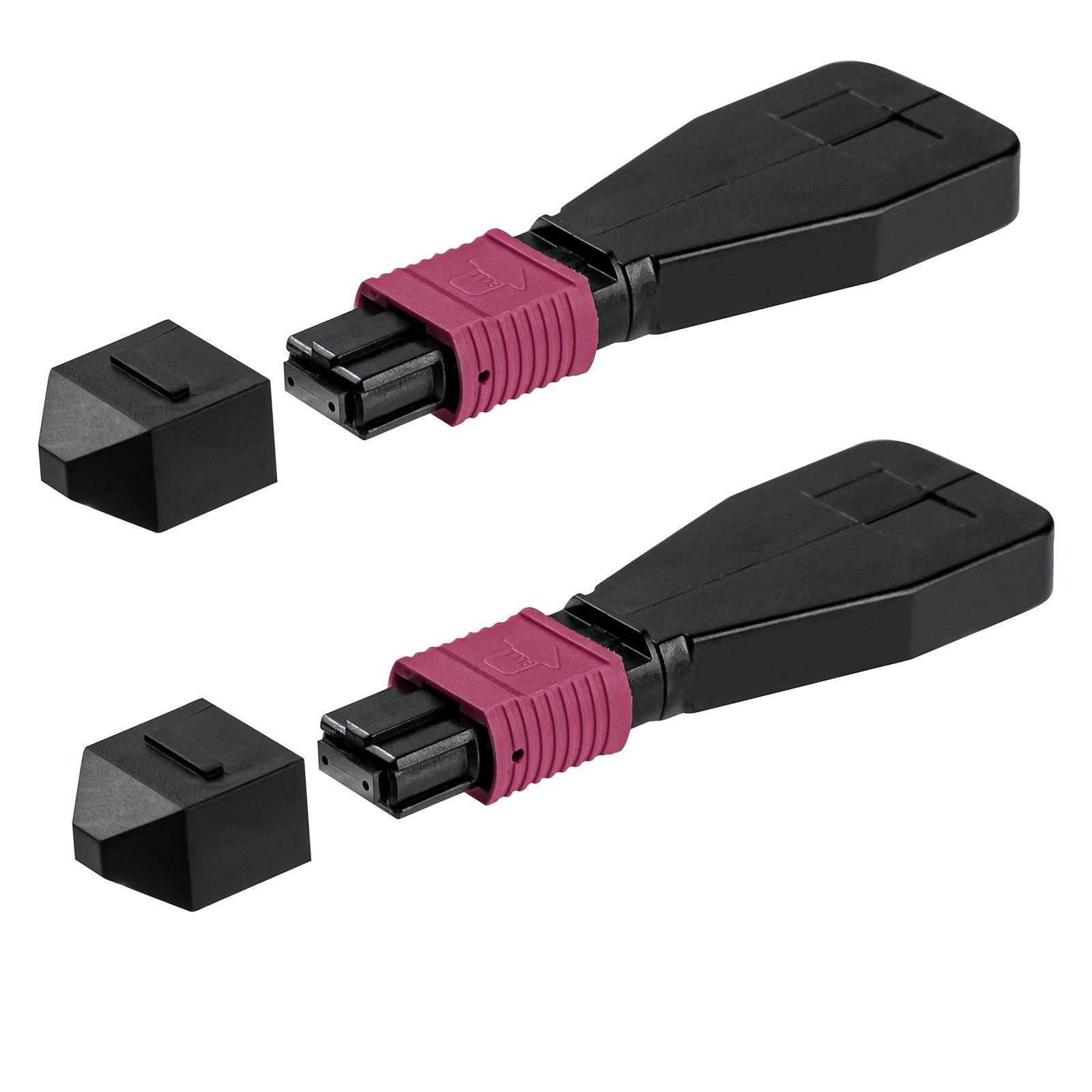 2 PCS MPO OM4 MultiMode Female Loopback Plug 12 Fiber Core 40G 100G QSFP