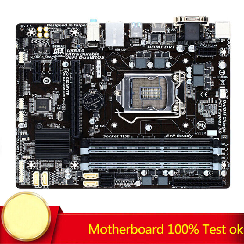 Motherboard Tested FOR Gigabyte GA-B85M-D3V PLUS LGA 1150 DDR3 Mainboard