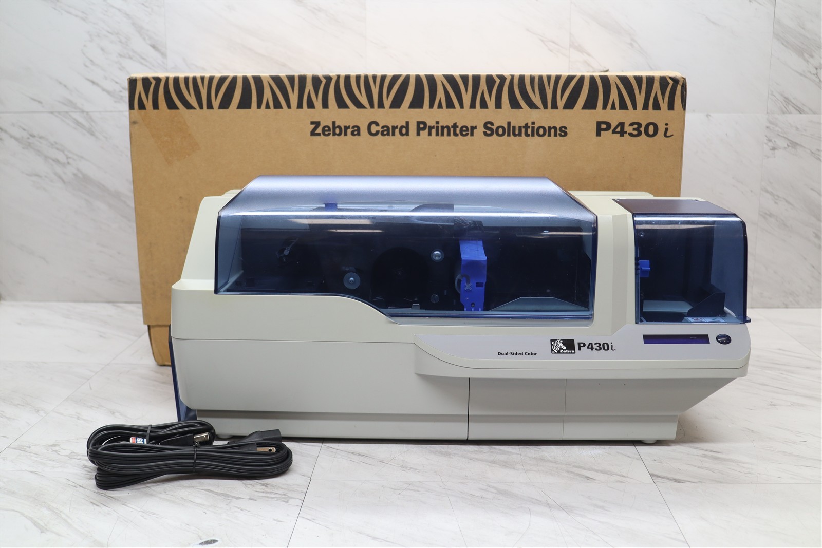 Zebra P430i Dual-Sided Color ID Card Printer 300 DPI USB Ethernet - Count 19758