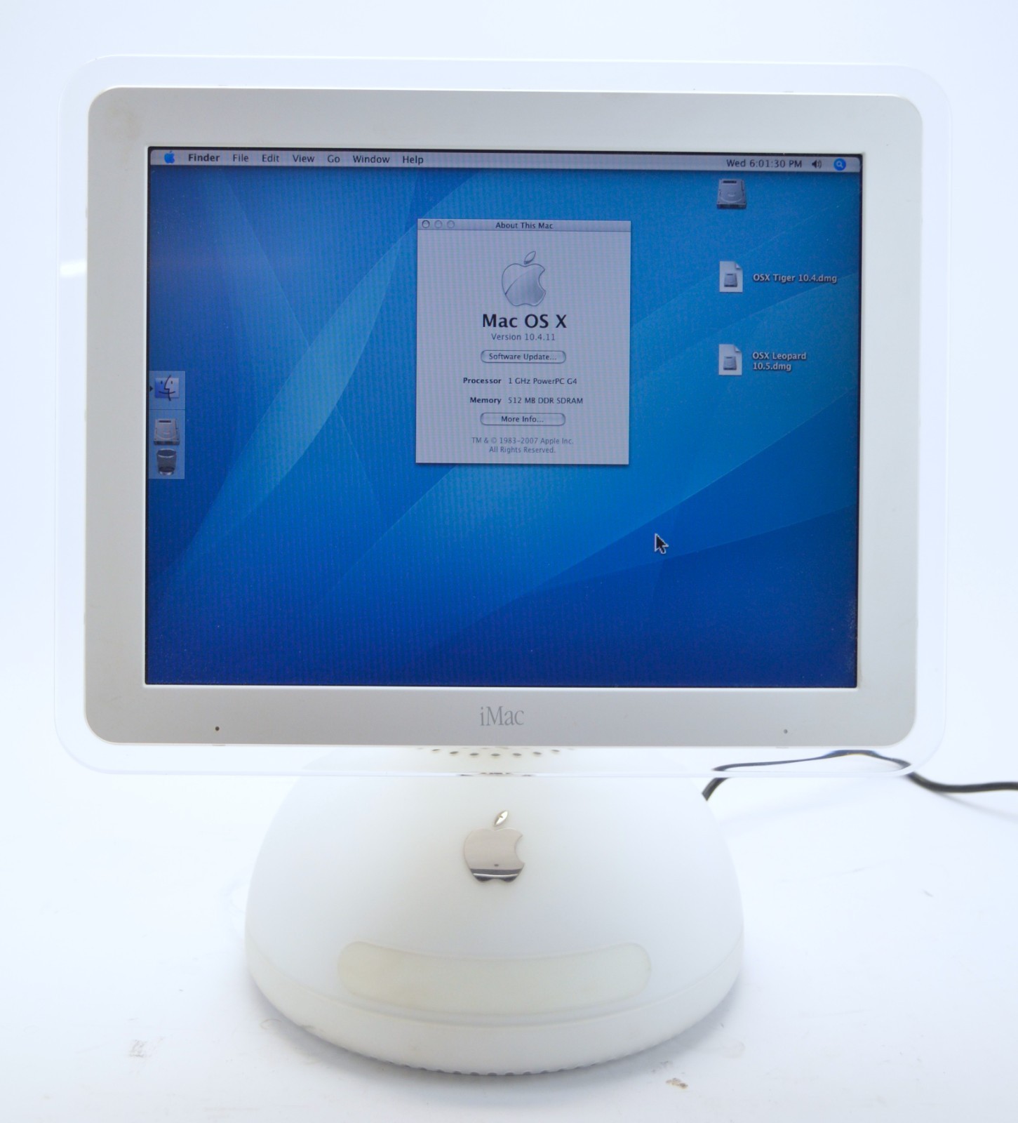 Vintage Apple iMac G4 17" 1GHz PPC G4 512MB RAM 160GB HDD OSX Locked Account