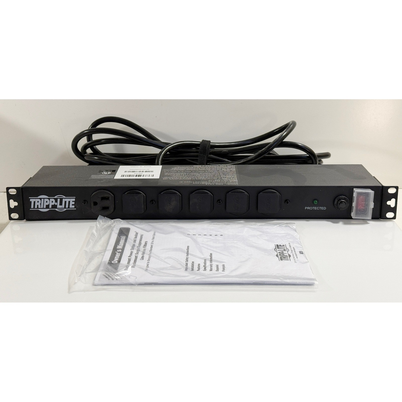Tripp Lite DRS-1215 Rackmount Power Strip 1U Black 12 Outlet Surge Protector