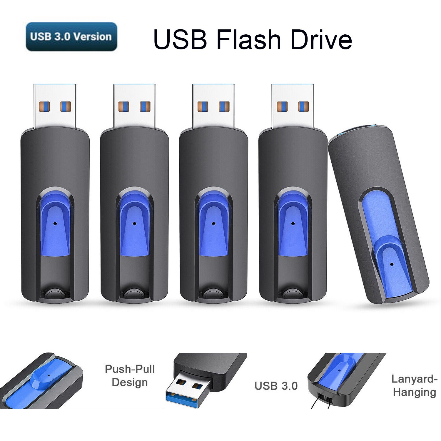 Kootion Lot 5/10pcs USB 3.0 64GB 128GB 256G Flash Drive High Speed up to 110MB/S