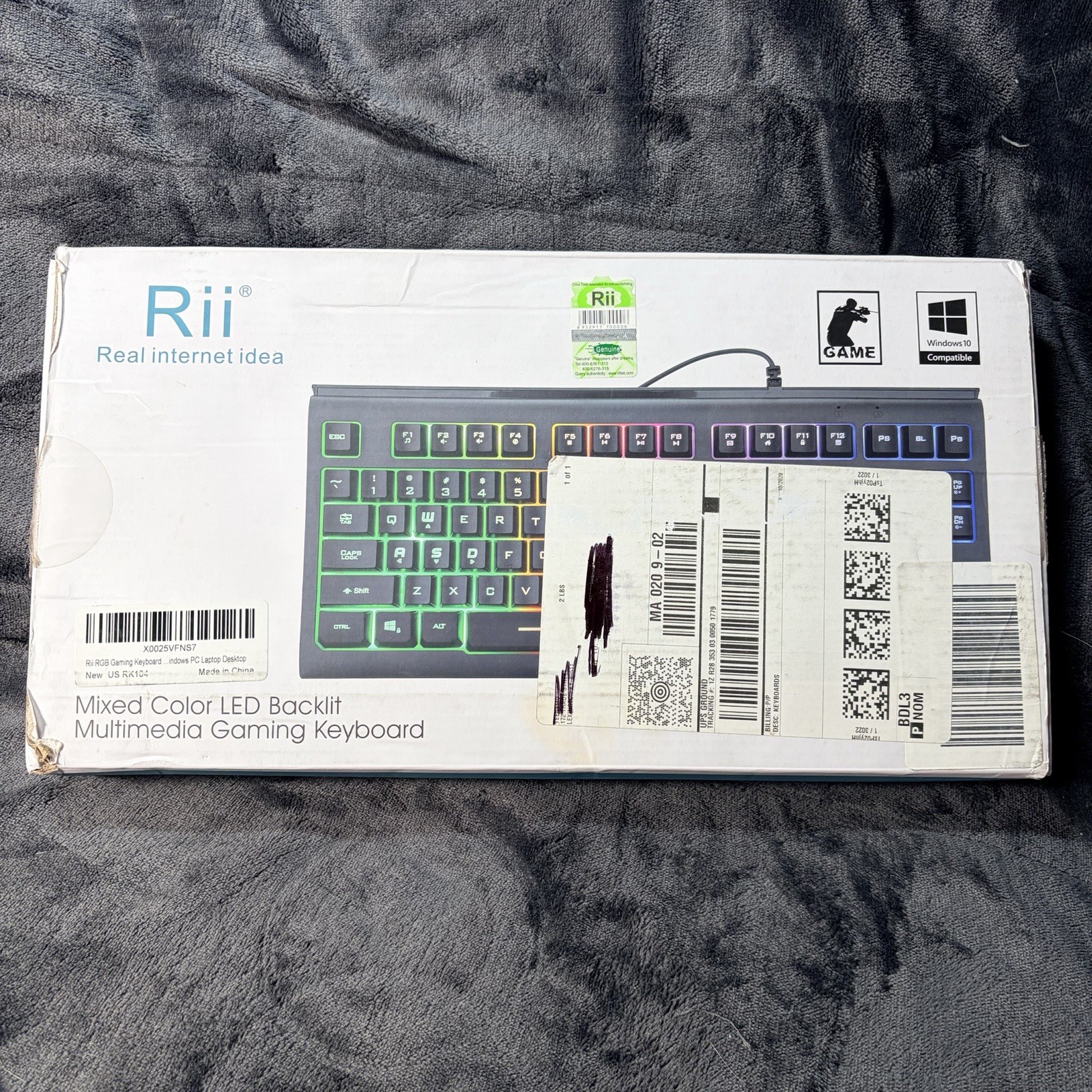 Rii Mixed Color Led Backlit Multimedia Gaming Keyboard (RK104)