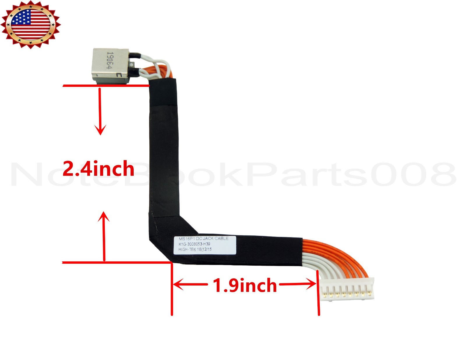 Genuine 8PIN For MSI MS16P1 DC Power Jack IN Cable Charging Port K1G-3008053-H39