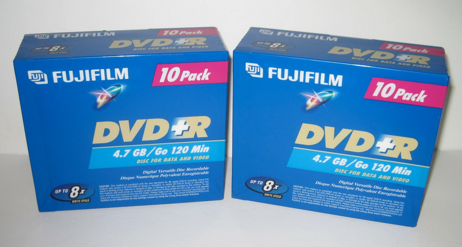 FUJIFILM DVD-R 10 Pack X 2 IN JEWEL CASES 4.7 GB 120 Min