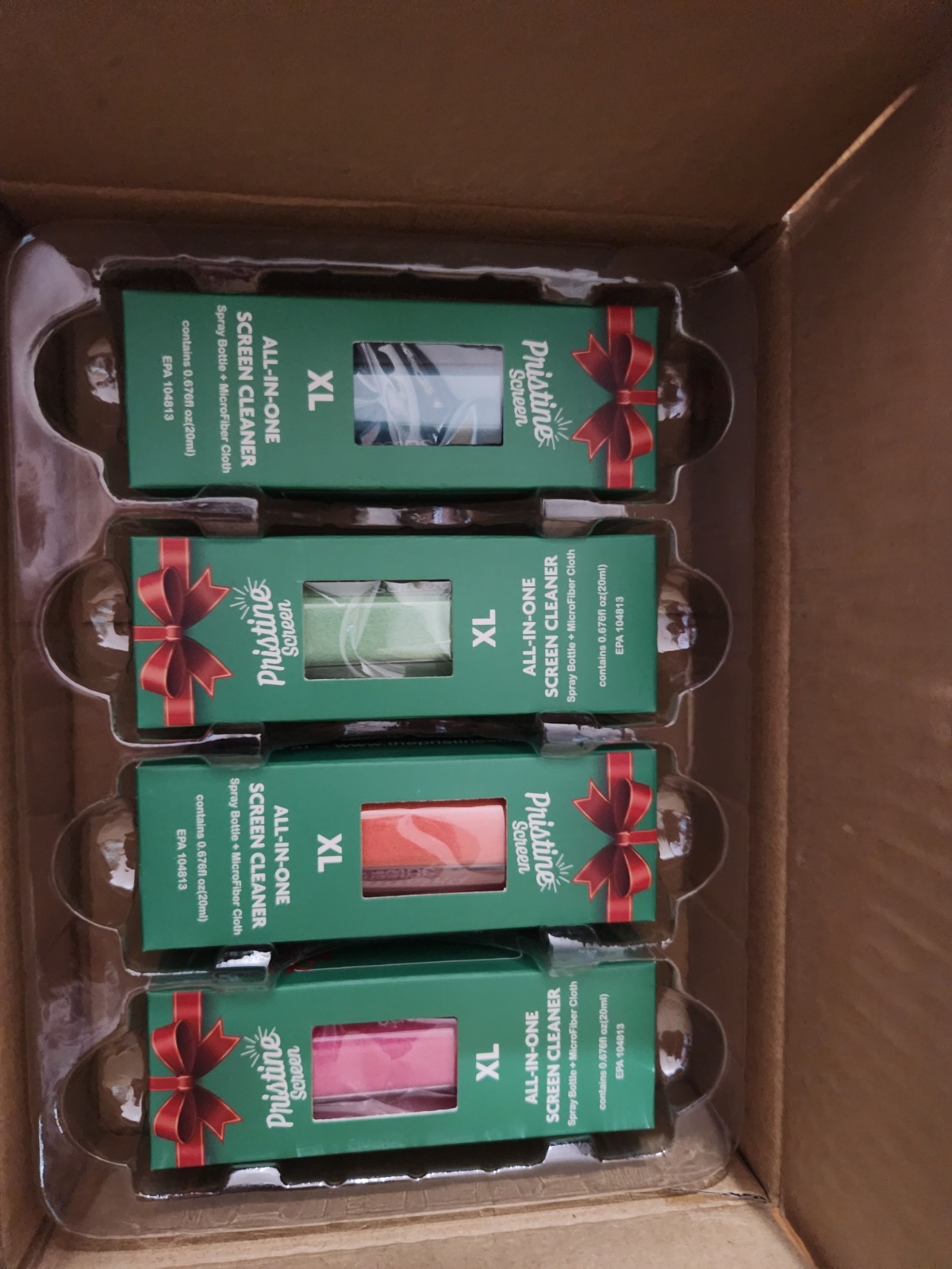 4x Pristine Screen All-in-One Cloth Screen Cleaner 20ml- CHOOSE YOU COLOR