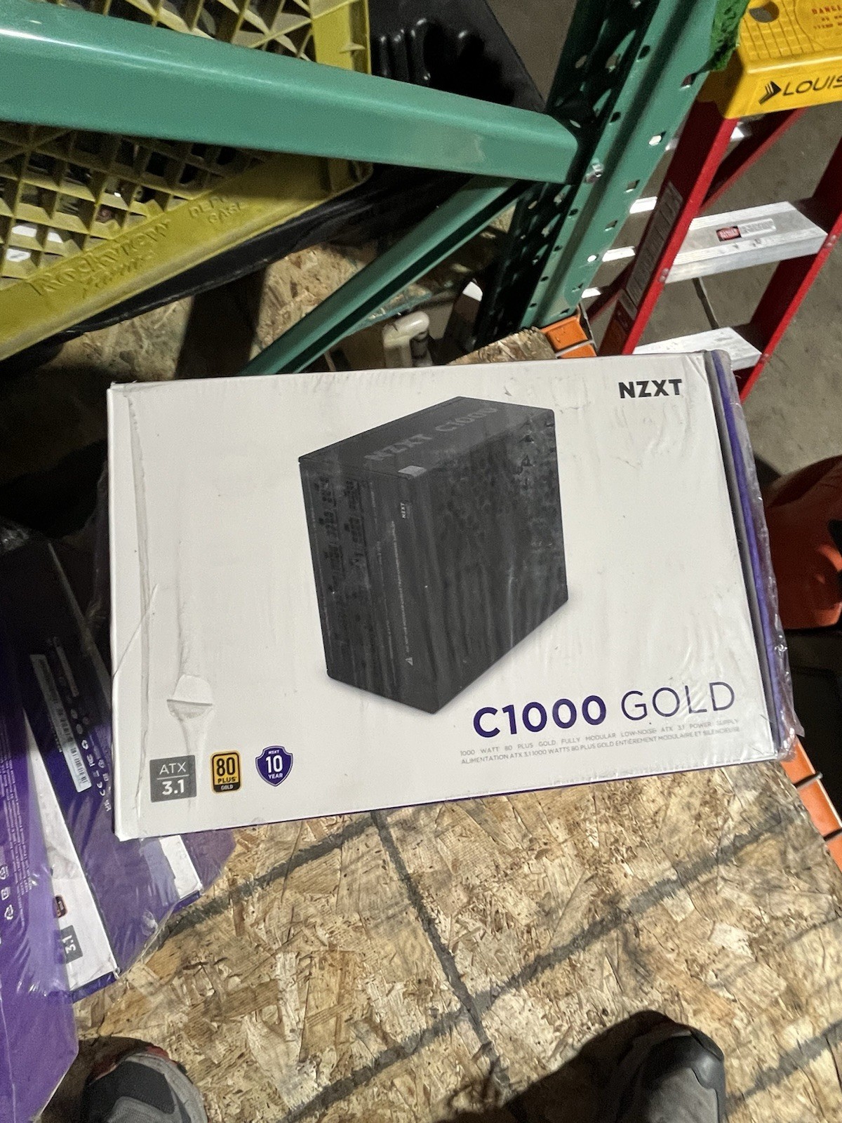 1 Pcs,NZXT C1000 Gold 1000W Modular ATX 3.1 PSU Sealed ，Plastic wrap is torn