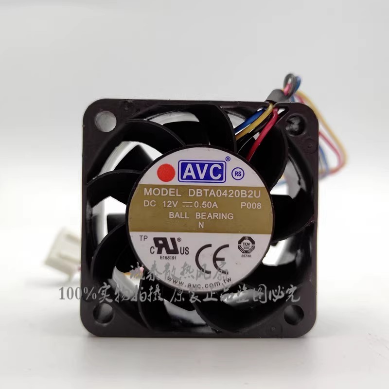 1PCS DBTA0420B2U Genuine AVC 12V 0.50A 4cm 4-pin PWM High-Airflow Server Fan