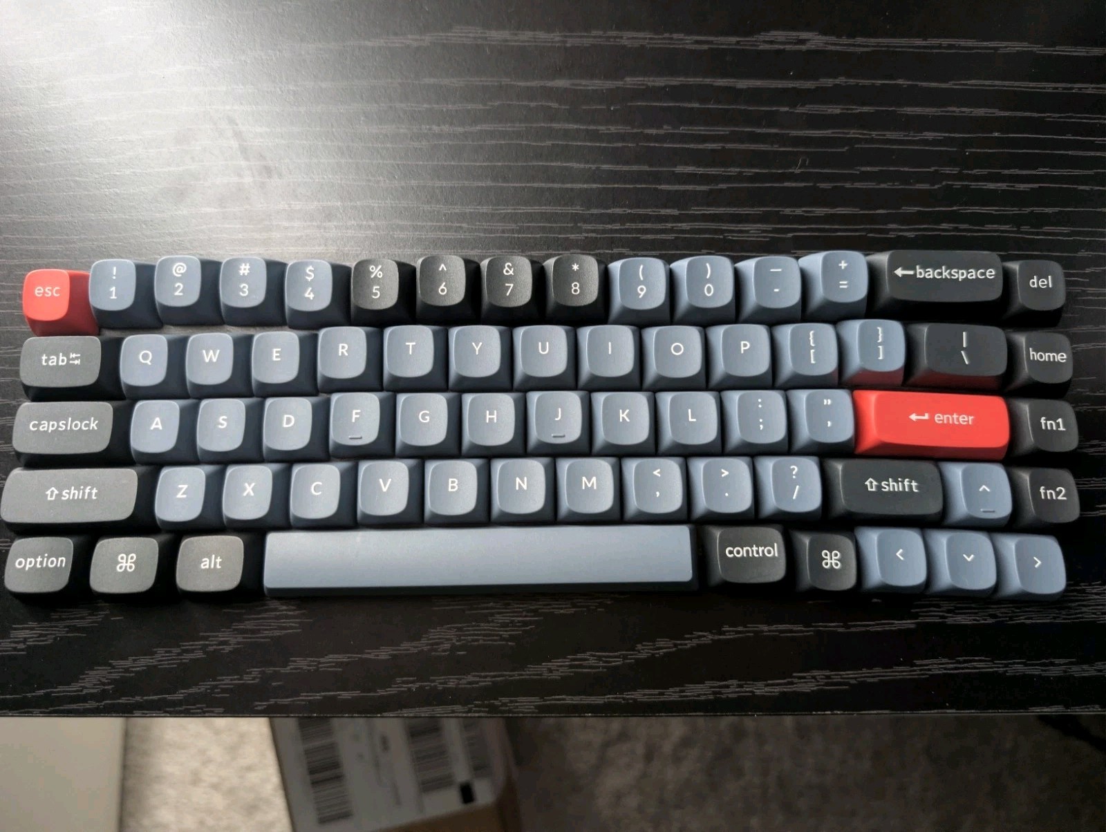 Keychron Double Shot PBT Keycap 60% Set Gray and Black