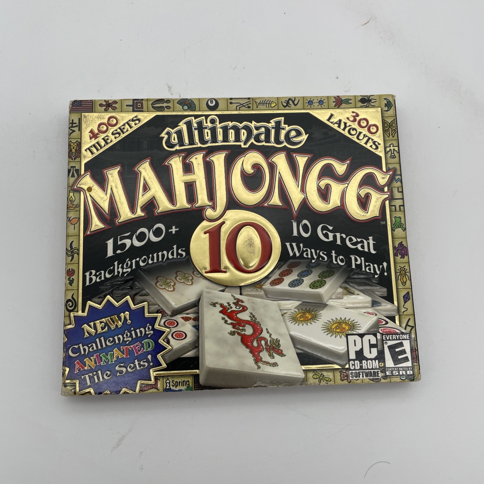 Ultimate Mahjongg 10 (PC CD-ROM, 2004, 400 Tile Sets w/ 1500+ Backgrounds)