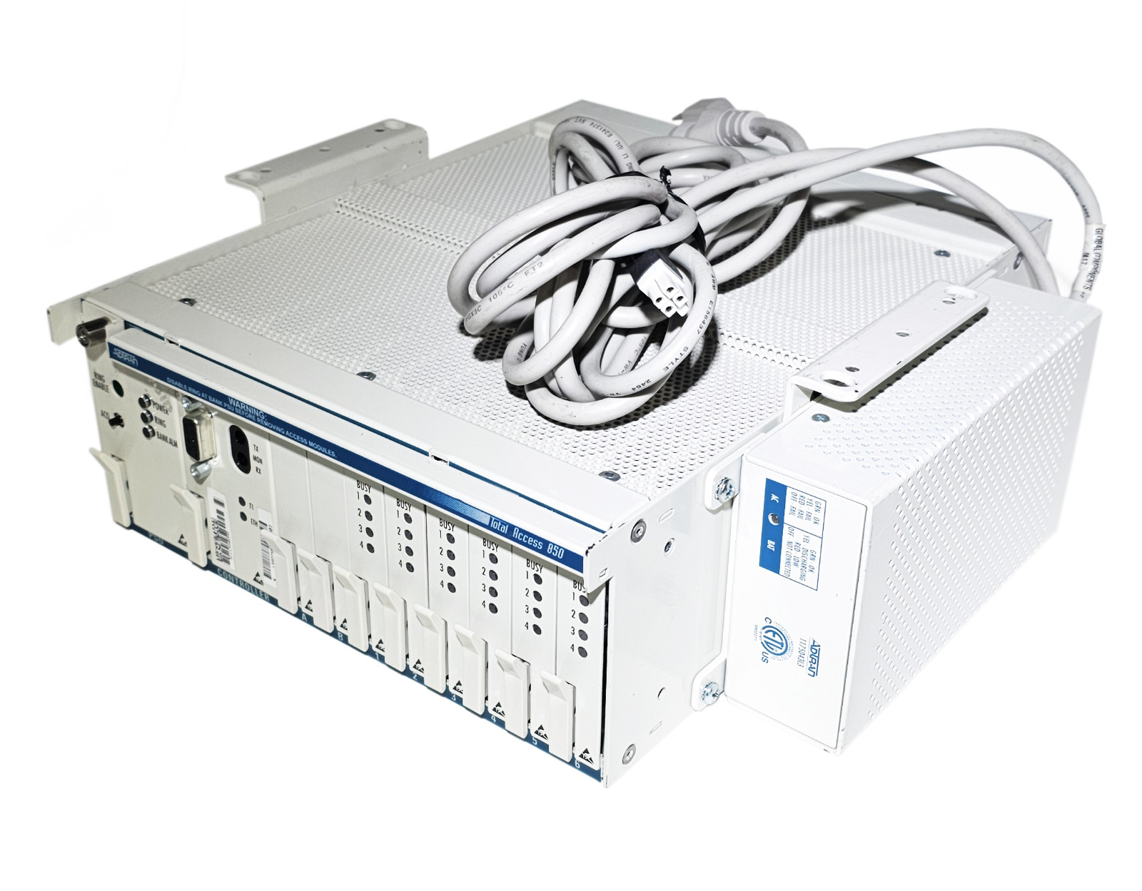Adtran Total Access 850 w/ PSU, RCU, & 6 FXS Modules