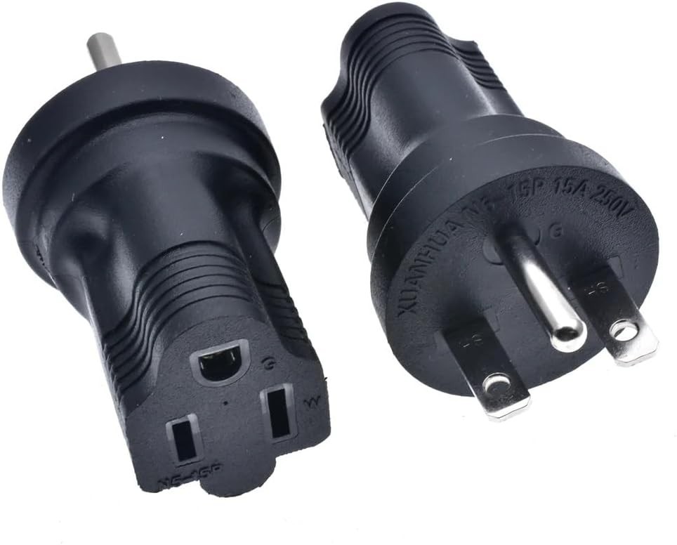 6-15P to 5-15R Travel Adapter NEMA Converter, NEMA6-15P Male to 5-15R Female Pow