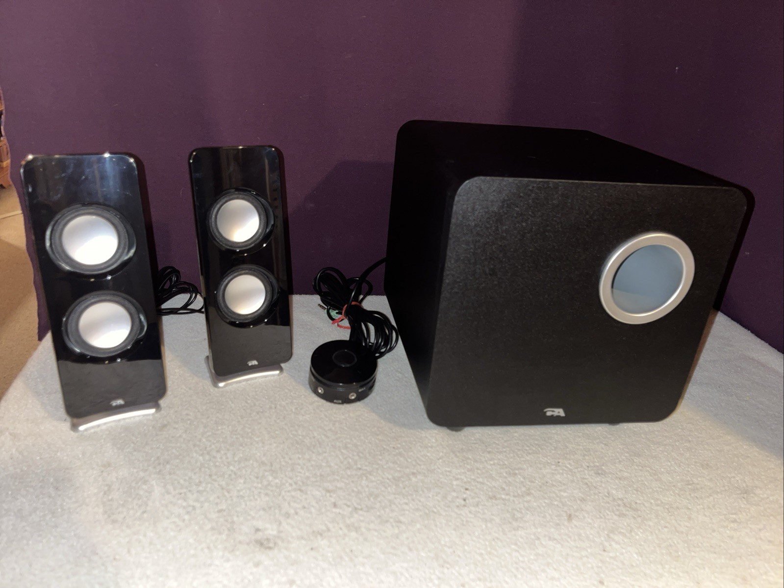 Cyber Acoustics CA‑3610 2.1 Multimedia Speaker System w/Subwoofer 80 watts MINT