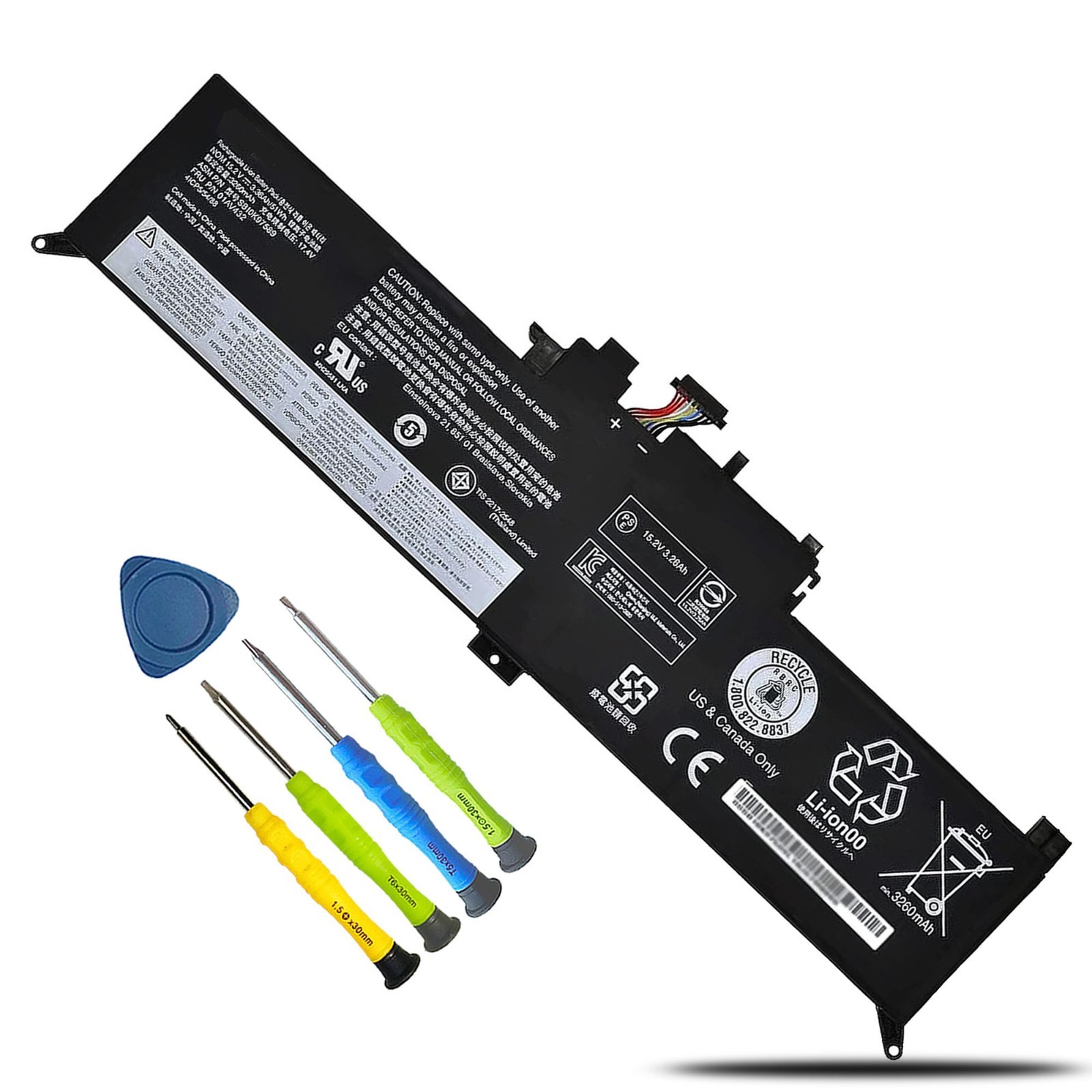 Laptop Battery Replacement for Lenovo ThinkPad Yoga 260 370 X380 Series - High C